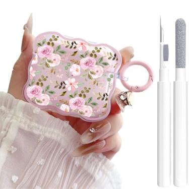 Imagem de Linda capa transparente para AirPods 4, design feminino de TPU macio, à prova de choque, Kawaii, Apple iPod, 4ª geração, com kit de limpeza e chaveiro, meninas e mulheres