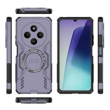 Imagem de Elubugod Capa compatível com Xiaomi Poco C75 4G, compatível com MagSafe, compatível com Xiaomi Redmi A4 / 14C 2411DRN471 / 14R 5G dissipação legal anti-queda capas de celular roxas