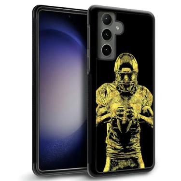Imagem de Pinsheng Capa compatível com Samsung Galaxy S24, futebol americano Galaxy S24 capas para meninos, capa protetora antiderrapante totalmente macia de borracha de silicone compatível com Samsung Galaxy