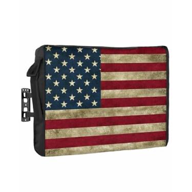 Imagem de Capa de TV ao ar livre - Bandeira Americana impermeável e à prova de intempéries 132.1 cm-139.7 cm LCD Protetor de tela móvel TV Display protetor de tela externa capas de televisão
