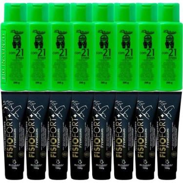 Imagem de Revenda Atacado 8 Pomada Massageadora Fisiofort Premium 150g + 8 Gel D
