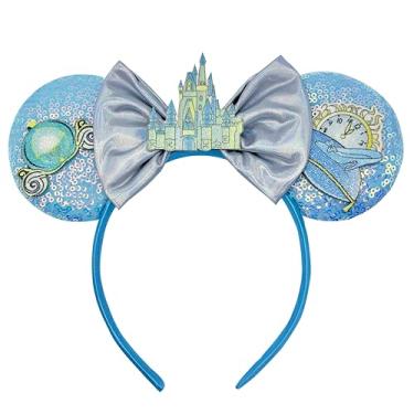 Imagem de Krwtuiw Tiara de orelhas de rato de princesa combinando para mulheres, meninas, parques, festas, férias, acessórios