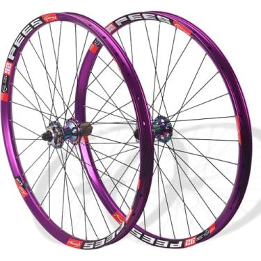 Imagem de Conjunto De Rodas De Mountain Bike De 26/27,5/29 Polegadas Rodas De Liberação Rápida Jantes De Liga Leve De Alumínio Cubos Dianteiros E Traseiros De Freio A Disco P, Colorful, 29''