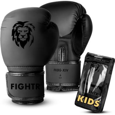 Imagem de FIGHTR® Luvas de boxe para crianças com o melhor ajuste para máxima proteção | para meninos e meninas, para boxe, MMA, Muay Thai, Kickboxing e artes marciais 04 06 oz, inclui bolsa de transporte