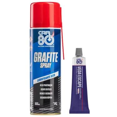 Imagem de Kit Car80 Grafite Spray E Veda Escape Escapamento