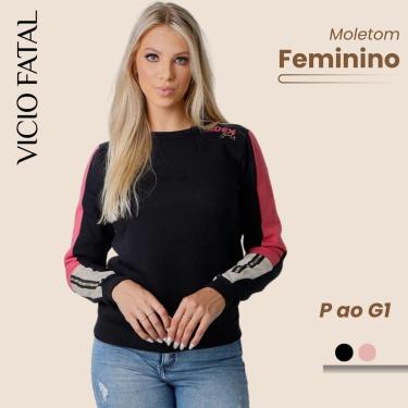 Imagem de Blusa Feminina Moletom Invernal Gola O-Feminino