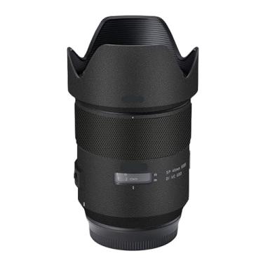 Imagem de Adesivo de lente de câmera antiarranhões para Tamron SP 45 mm F1.8 adequado para Canon EF Mount Coat Wrap película protetora de corpo protetor capa de pele 45 1.8 (couro preto)
