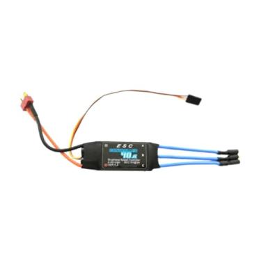 Imagem de Almencla ESC controlador de velocidade elétrica rc motor sem escova esc helicóptero rc sem escova para quadcopter brinquedo hobby modelo avião brinquedo, 40a Banana T