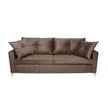Imagem de Sofá 3 Lugares Viena 230 cm Soft Marrom Médio