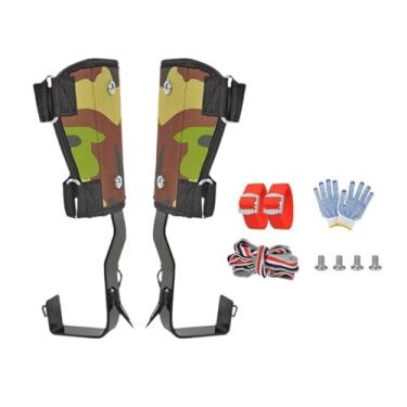 Imagem de MotiveTech Conjunto de Estacas para árvores, Equipamento para Escalada em árvores, Antiderrapante, Leve, Profissional, com Tira de Tornozelo para Aventuras Ao Ar, 1 Pico, Tamanho real