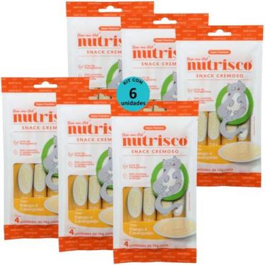 Imagem de Snack cremoso nutrisco gatos 14g frango e caranguejo com 4 un - kit co