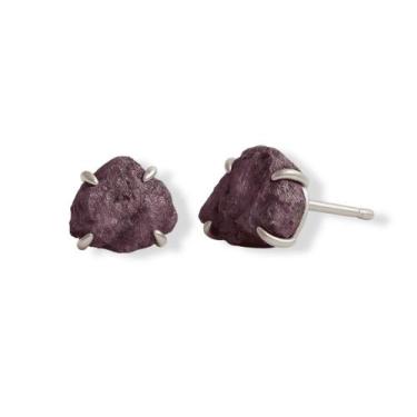 Imagem de Brinco Tarraxa Purpurita - Cristal Natural, Prata 925