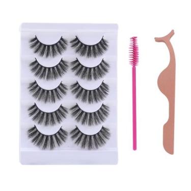 Imagem de Cílios postiços Akara Wispy Faux Mink 5 pares de olho de gato - AKARAB