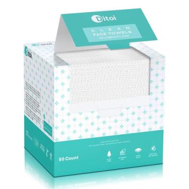 Imagem de Toalhas de rosto descartáveis Ditoi 25x30cm Ultra Soft 50 unidades