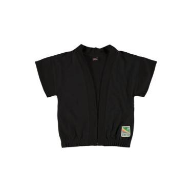 Imagem de Kimono Oversize Juvenil em Moletom Gloss, Preto, 12