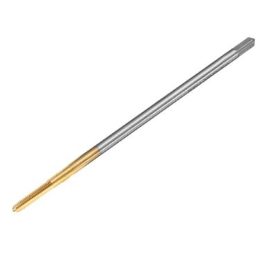 Imagem de uxcell Torneira de rosca métrica M2,5 x 0,45 H2 80 mm flauta reta rosca fresadora torneiras ferramenta de reparo de rosqueamento