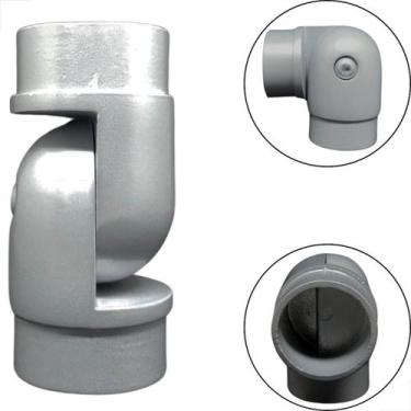 Imagem de Cotovelo Articulado Tubo De 2 Corrimão Guarda Corpo Fosco - Fast Vidro