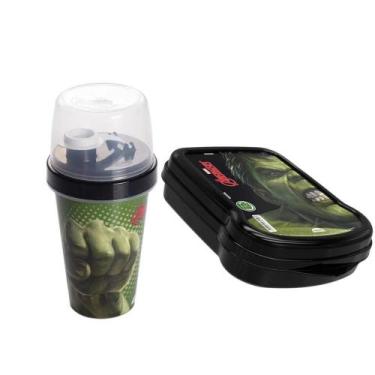 Imagem de Kit Lanche Infantil Sanduicheira Shakeira 320ml - Plasutil - Plasútil,