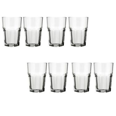 Imagem de 8 Un Copo Vidro Suco Agua 200ml Bristol Cristal Luxo Nadir - NADIR FIG