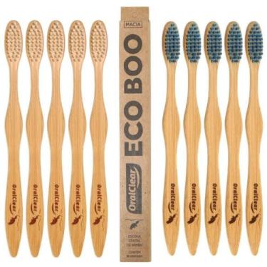 Imagem de Escova Dental de Bambu Ecológica 10Un Nacional - Oralclear