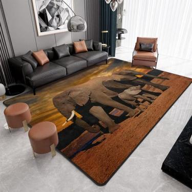 Imagem de Tapete Area 9CH African Elephant Sunset 160 cm x 230 cm