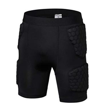 Imagem de Topeter Short masculino acolchoado de compressão, para basquete, quadril, roupa íntima protetora, Preto, XL(Suggest Height:5.74’-5.9’,Weight:161-183lb)