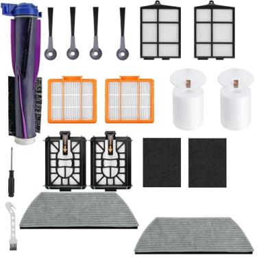 Imagem de Kit de acessórios para aspirador de pó robô Shark AV2800ZE, RV2820YE, RV2820ZE com escovas principais, escovas laterais, almofadas de esfregão, filtro pré-motor, filtro de base pós-motor, filtro de