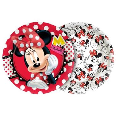 Imagem de Prato Redondo Minnie Mouse Red 8 Un - Regina