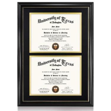 Imagem de Diploma Frame Graduation Mall Double 21x29,7 cm Madeira e acrílico - G
