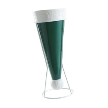 Imagem de Fenteer Vaso de flores com chapéu de Natal, vaso de plantas, decoração para casa, suporte de plantas versátil e bonito, arranjo floral para mesa, estante, Verde