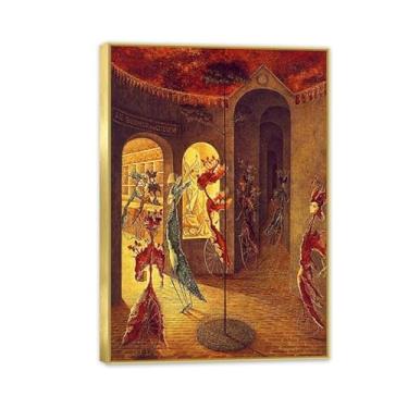 Imagem de Remedios Varo Decor Prints The Ladies At Bonhuer Canvas Surrealism Wall Decor Remedios Varo Arte de parede emoldurada para sala de estar Presente de banheiro Pronto para pendurar 55 x 40 cm (22 x 16