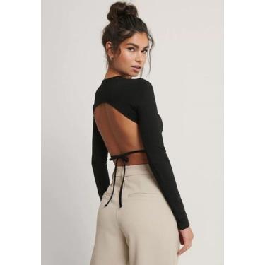 Imagem de Body Amarração Diluxo Ribana Canelado 351 Preto, Adulto, Preto, GG