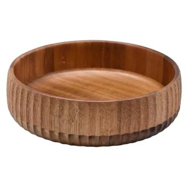 Imagem de Oikos - Bowl Tigela Saladeira Grande 22cm de Madeira Acácia Canelado