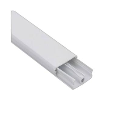 Imagem de Canaleta 2 Divisórias Cabos Fios Fita Dupla Face 2Mt Branco