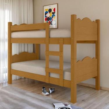 Imagem de Beliche Pequim Art Panta 100% Mdf C/ Escada Vira 2 Camas P/colchão 188