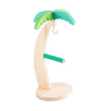 Imagem de Generic Suporte para gaiola de pássaros, acessórios, madeira, portátil, exercício, área de trabalho, playground, suporte para para papagaios pequenos