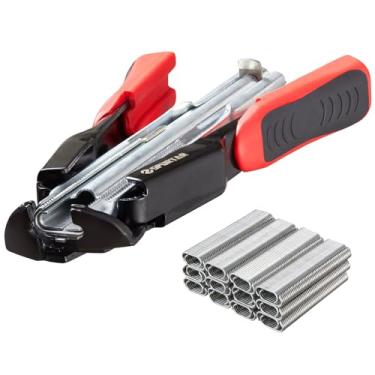 Imagem de Spurtar Kit de alicate de anel de porco com 1200 peças de anéis de porco de alimentação automática de 13/40.6 cm com mola para arame de galinha, cercas e gaiolas de animais, rede de aves, capas de