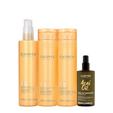 Imagem de Kit Cadiveu Professional Nutri Glow Shampoo Condicionador Pré-Shampoo e Açaí Oil 60 (4 produtos)