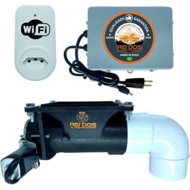 Imagem de Mecanismo Dosador de Ração WiFi Plug Alimentador Automático controlado por App para Cachorro Cavalo Bovino Ovelha Carneiro Cabrito Porco Galinha Pato Coelho Peixe