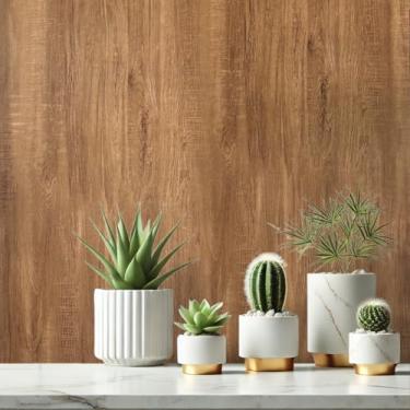 Imagem de Papel de Parede Madeira Adesivo para Sala Quarto Banheiro 5m x 45cm (Madeira Cumaru)