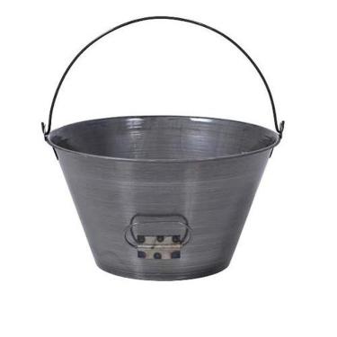 Imagem de Balde De Chapa Verniz Para Pedreiro 10 Litros - Diâmetro 32cm Profundidade 17cm