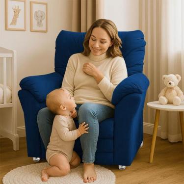Imagem de Poltrona Reclinável Manu Extensão De Cílios ou Amamentação Quarto Sala