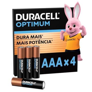 Imagem de Duracell Pilhas Optimum AAA Palito Pack 4 Unidades – Dura Mais Mais – Para Controle de Videogame e Brinquedos