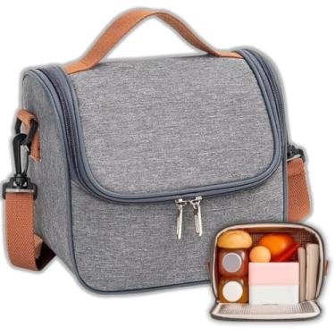 Imagem de Bolsa Térmica Lancheira Com Alça Transversal Para Marmitas e Lanches - Porta Refeições Moderno e Compacto de Trabalho Passeios e Academia Fitness