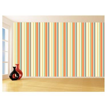 Imagem de Papel De Parede 3D Listras Coloridas Verticais 3,5M Lst07