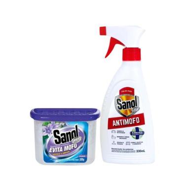 Imagem de Kit Anti Mofo Total Sanol Anti Mofo 330ml Remove Mofo, Bolor e Odor de