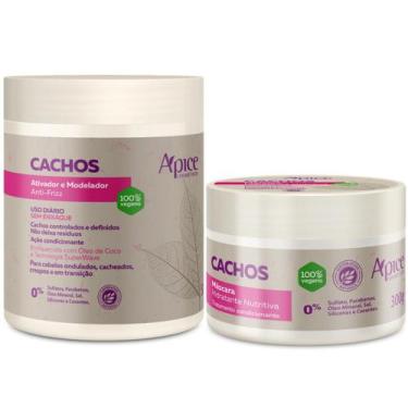 Imagem de Kit Apice Cachos Nutritivo Ativador Modelador 500g Máscara 300g