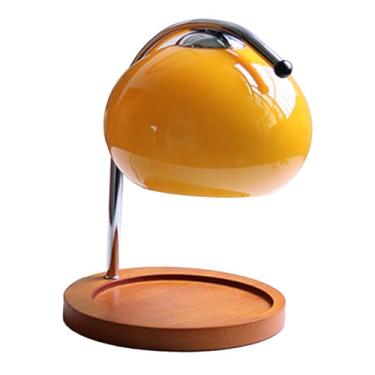Imagem de Lâmpada aquecedor de velas, aquecedor de velas de aromaterapia, lâmpada de derretimento de velas decorativas retrô regulável para estudo de quarto, placa redonda (laranja)