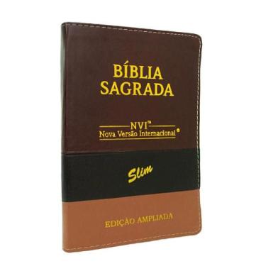 Imagem de Bíblia Sagrada Nvi Slim Letra Média Capa Luxo Bordô - GEOGRAFICA