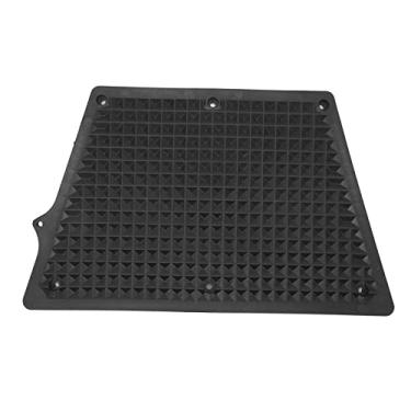 Imagem de Placa de popa externa de PVC com design de grade trapezoidal para barcos infláveis, caiaques, iates compatível com parafusos ST8x16 leve, removível e fácil de instalar (preto)